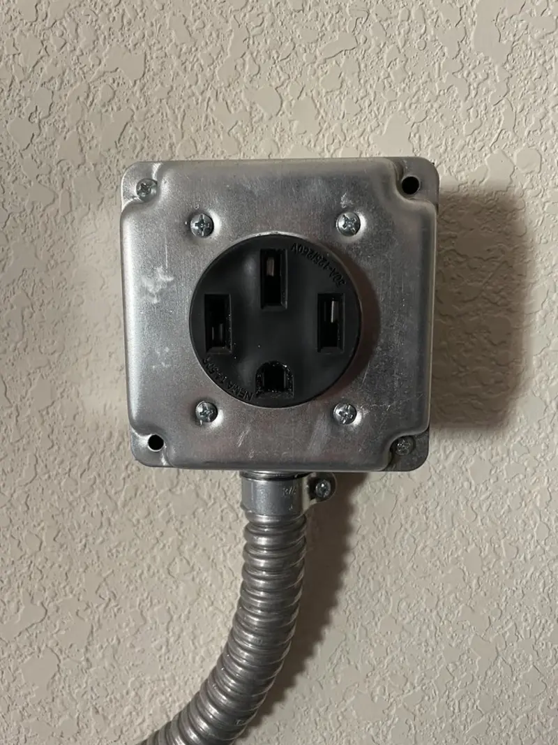 NEMA 14-50 outlet installed for Electrical Panel Upgrade in Weaver
